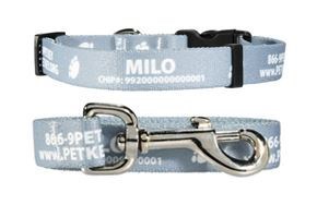 Personalized ID Collar and Leash Combo
