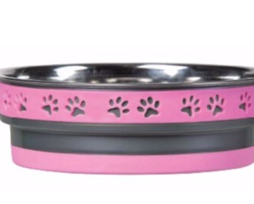 SM FIERY PINK CORSA STAINLESS STEEL BOWL