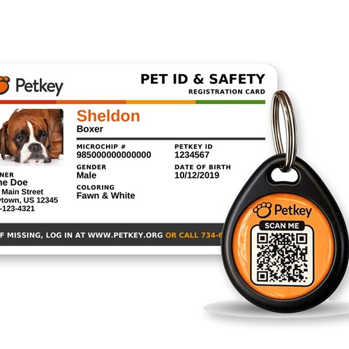 Pet ID Card and QR Tag